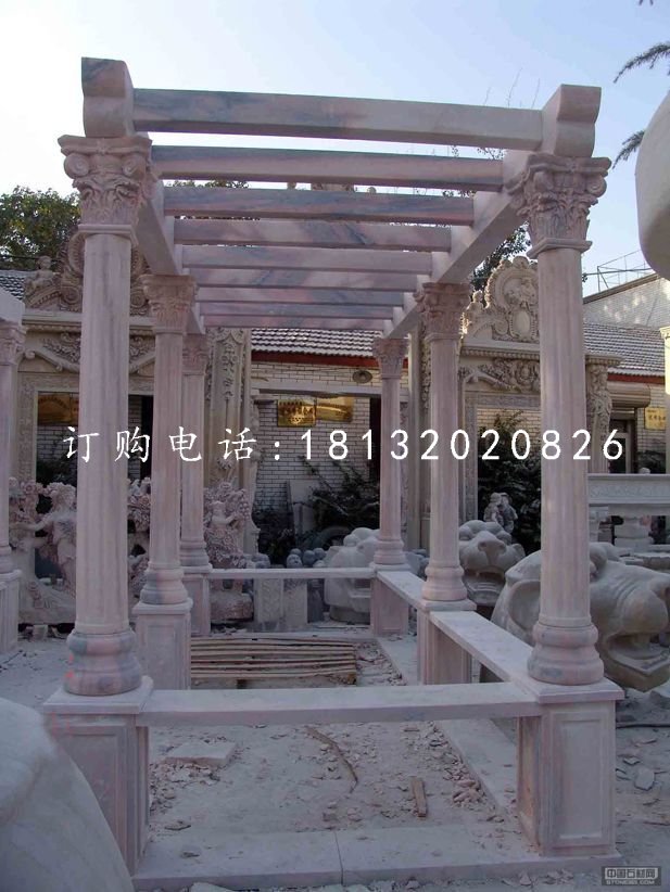 晚霞紅長廊,景觀石雕
