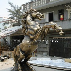 玻璃鋼仿銅立馬，廣場動物雕塑