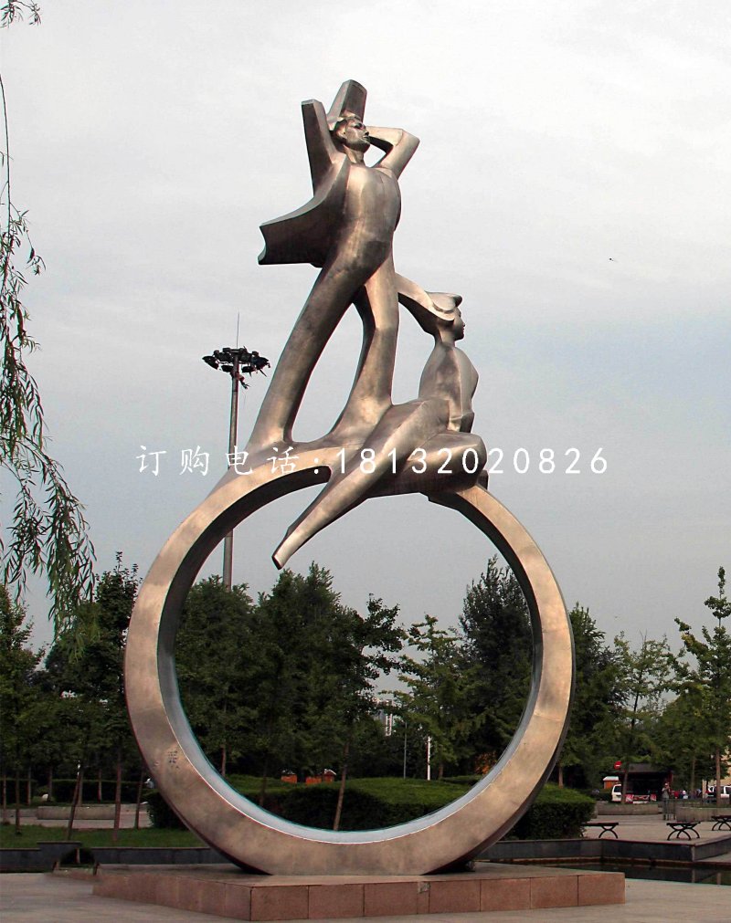 展望未來(lái)雕塑，不銹鋼公園雕塑