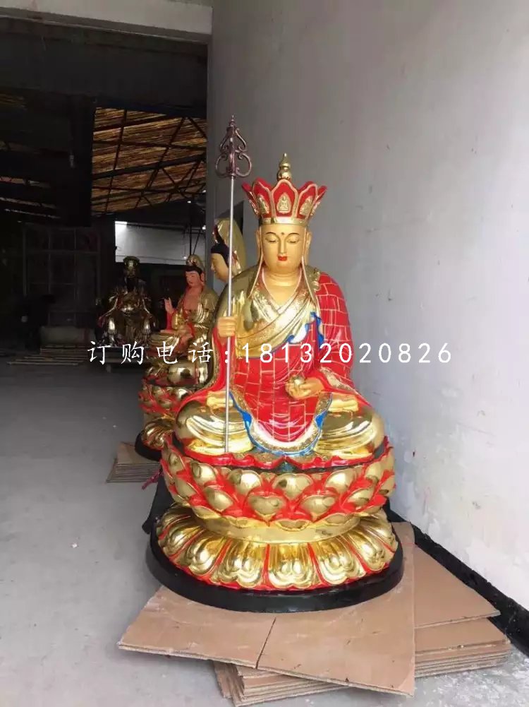 玻璃鋼彩繪佛像，地藏王菩薩雕塑