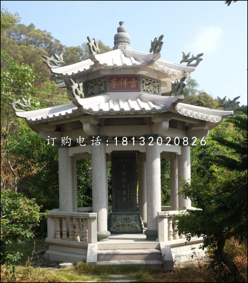 碑亭石雕，大理石涼亭