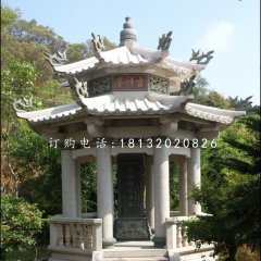 碑亭石雕，大理石涼亭