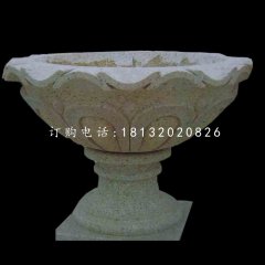大理石花盆雕塑，公園景觀石雕