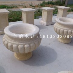 花缽石雕，小型石花盆