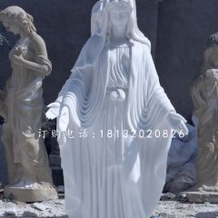 漢白玉圣母雕塑，西方人物石雕