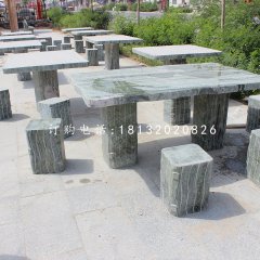 方桌石雕，大理石桌椅