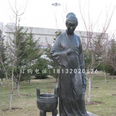 李清照銅雕，古代詩人銅雕
