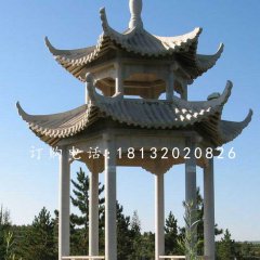 涼亭石雕，公園石亭子