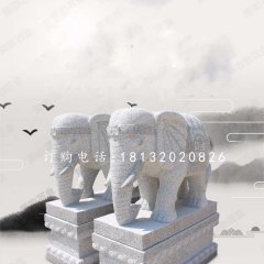 小象石雕，大理石動物雕塑