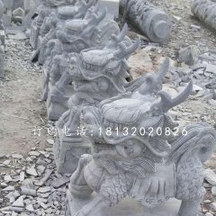 小型麒麟石雕，青石麒麟雕塑