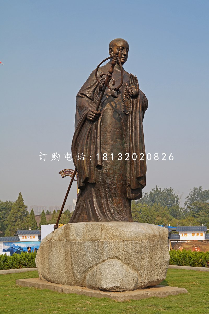 玄奘銅雕，唐朝和尚銅雕