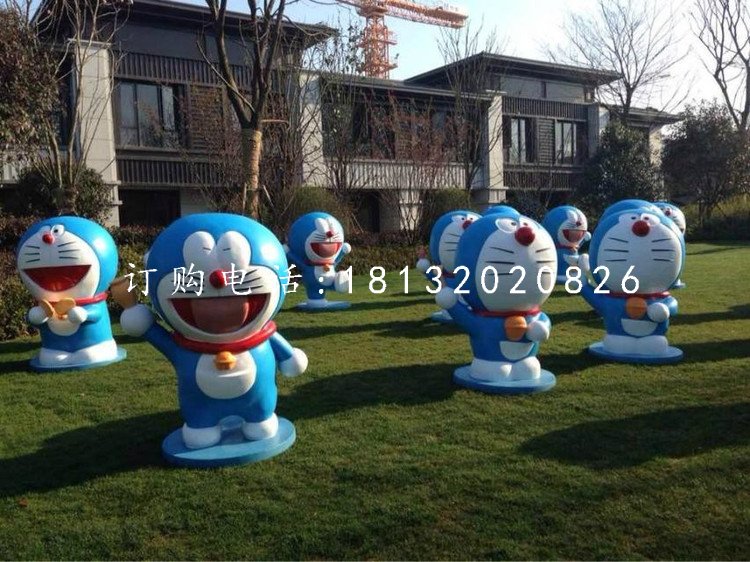 多啦a夢雕塑，公園卡通雕塑