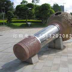 不銹鋼話筒雕塑，公園景觀雕塑