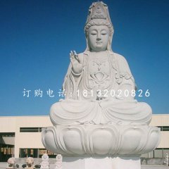 大型觀音坐像，大理石佛像