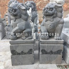 青石仿古石獅子，看門石桌石雕