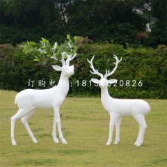 樹(shù)枝梅花鹿，玻璃鋼抽象動(dòng)物雕塑