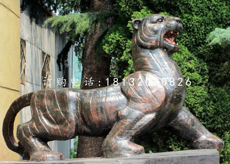 公園老虎銅雕動(dòng)物雕塑