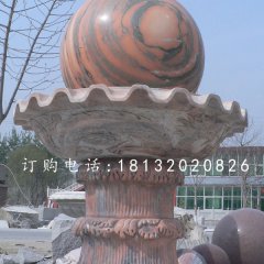 晚霞紅風水球雕塑企業(yè)石雕風水球