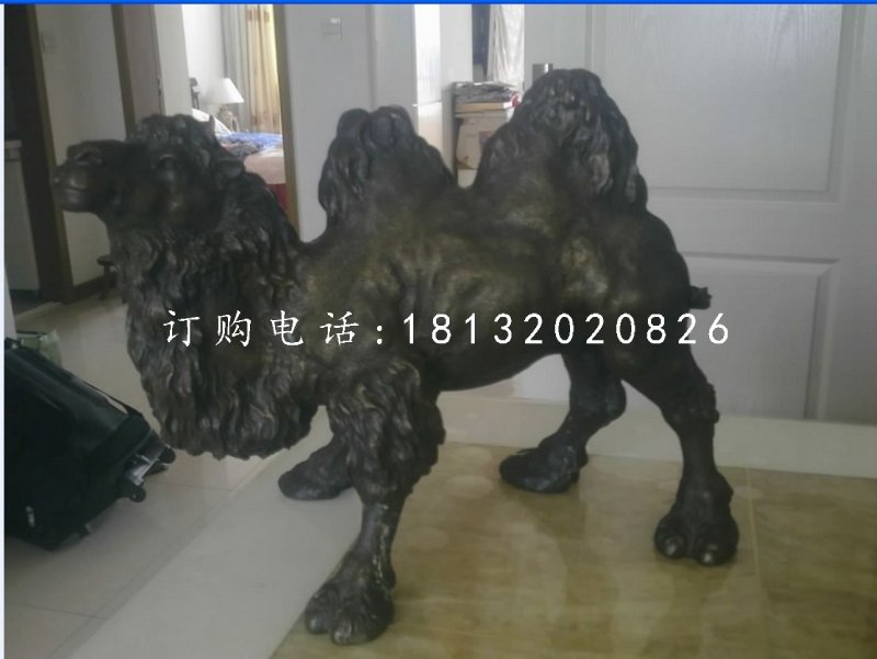 駱駝雕塑,玻璃鋼仿銅動物