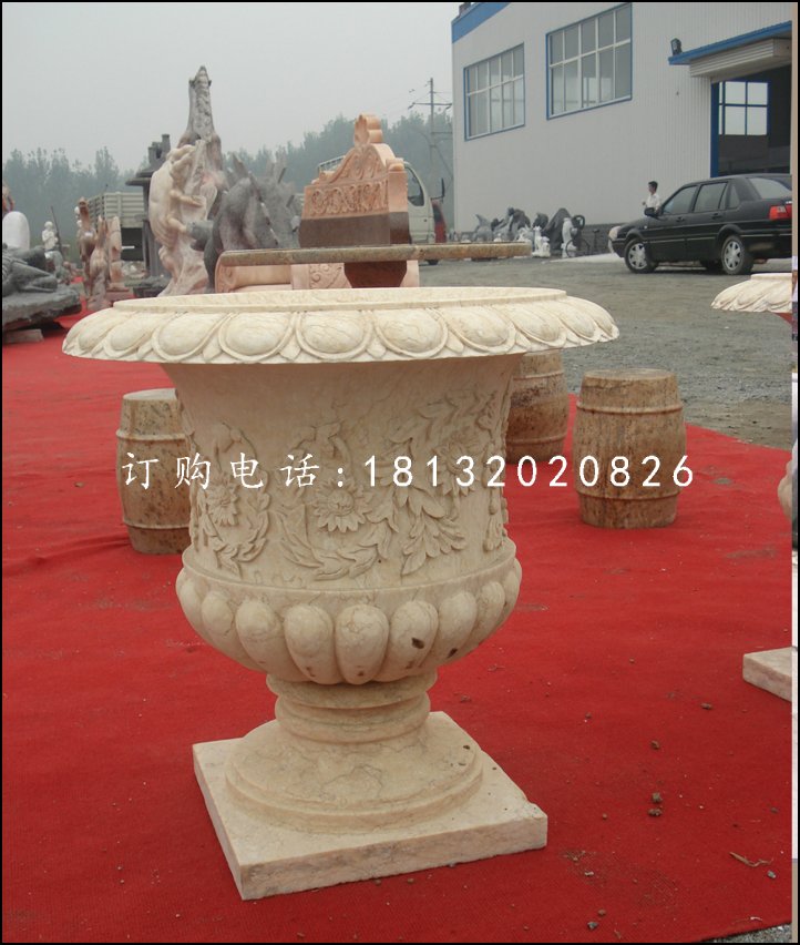砂巖花盆，歐式花盆雕塑