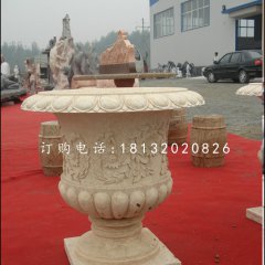 砂巖花盆，歐式花盆雕塑