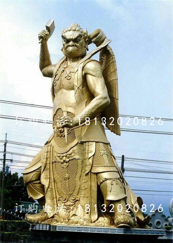 雷神銅雕，廣場神仙銅雕