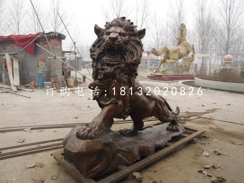 西洋獅銅雕,銅雕獅子 (1)