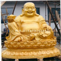 坐式彌勒佛，銅雕佛像