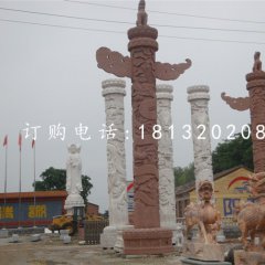 華表石雕，花崗巖柱子石雕