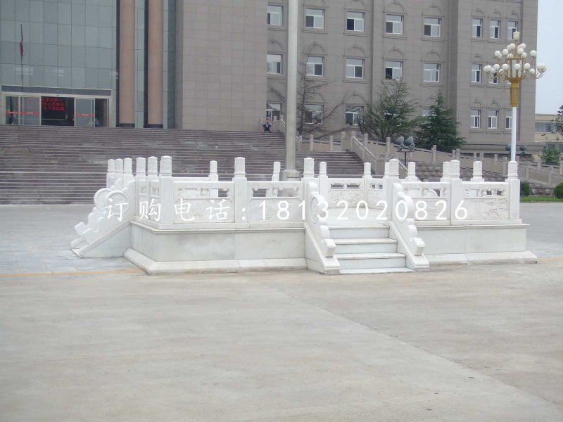 升旗臺石雕，漢白玉升旗臺