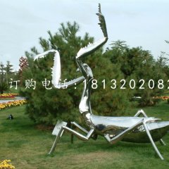 不銹鋼螳螂雕塑，公園昆蟲雕塑