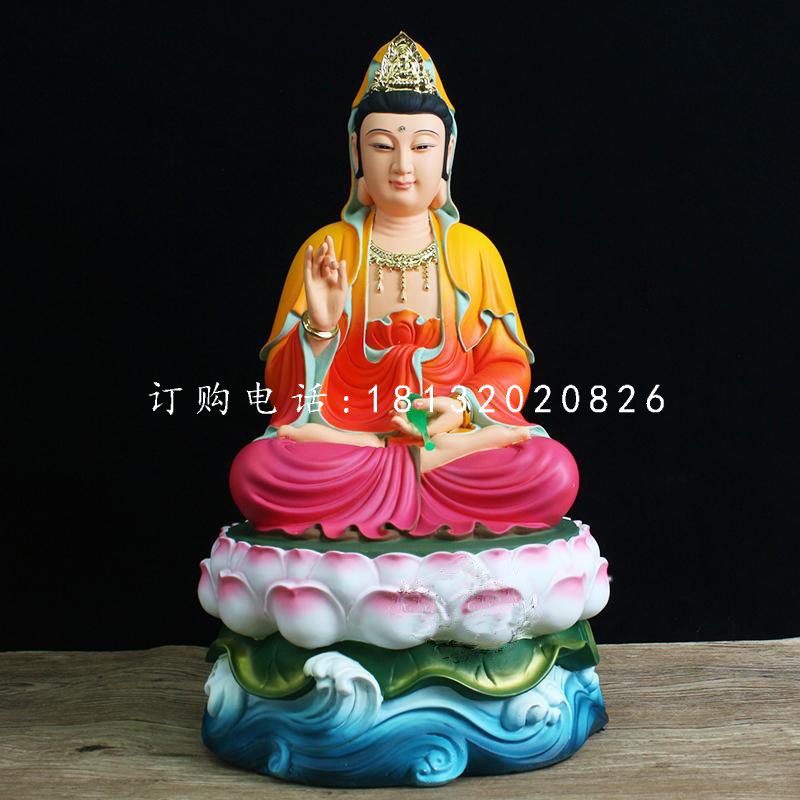 玻璃鋼彩繪觀音菩薩，寺廟佛像雕塑