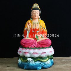 玻璃鋼彩繪觀音菩薩，寺廟佛像雕塑