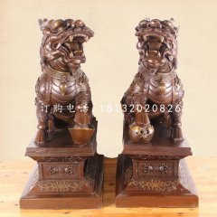 踩球麒麟銅雕，古代神獸銅雕