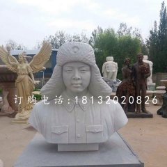 漢白玉雷鋒胸像，校園人物石雕