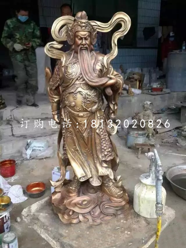 關羽銅雕，銅雕關公，武財神銅雕