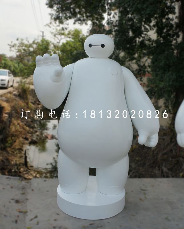 玻璃鋼大白，卡通人物雕塑