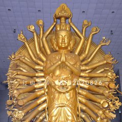 千手觀(guān)音銅雕 鎏金銅佛像