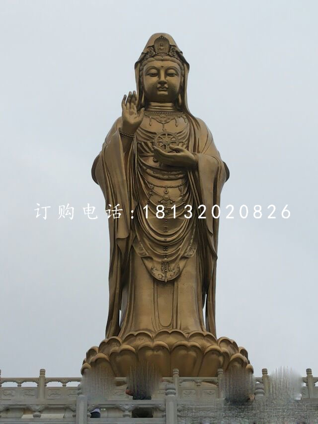 立式觀(guān)音菩薩銅雕 大型銅佛像