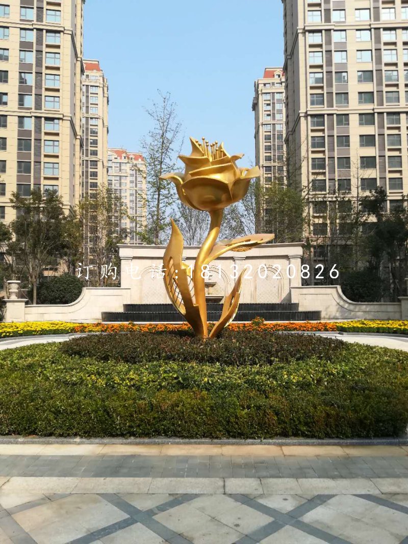 不銹鋼花朵雕塑 小區(qū)景觀(guān)雕塑