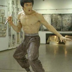 李小龍雕塑，玻璃鋼電影明星雕塑
