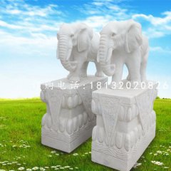大理石大象，石雕動(dòng)物 