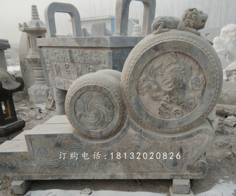 石雕門(mén)墩，仿古抱鼓石
