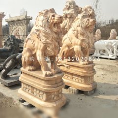 西洋獅石雕，歐式石雕獅子