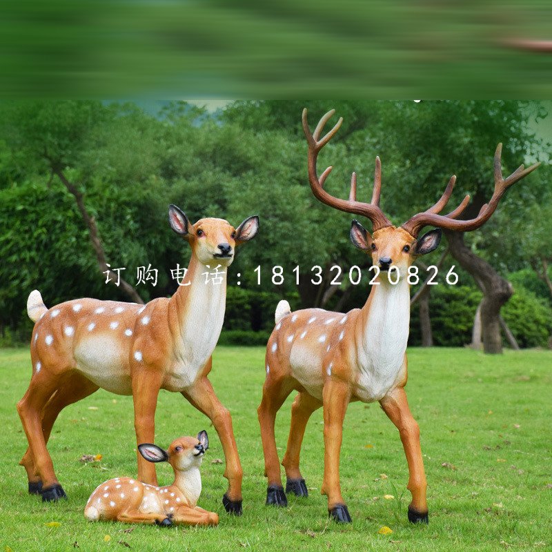 仿真梅花鹿擺件，玻璃鋼景觀動物擺件 (2).jpg