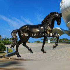 玻璃鋼奔馬雕塑，廣場動物雕塑