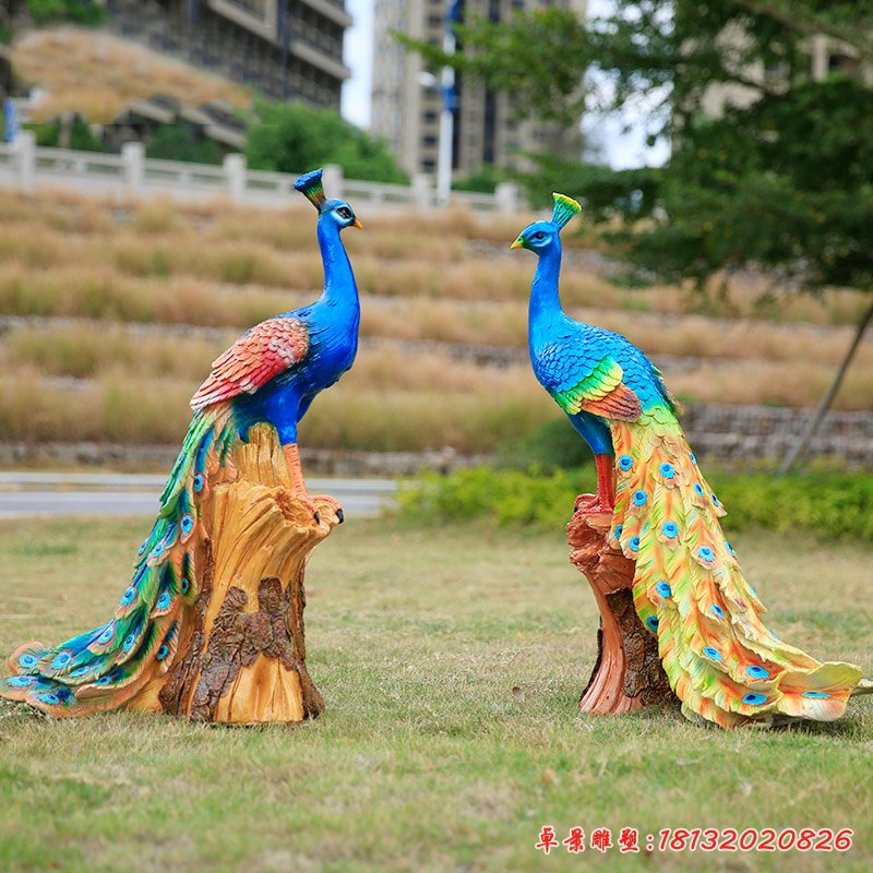 彩繪戶外公園景觀雕塑，玻璃鋼仿真動(dòng)物雕塑[1]
