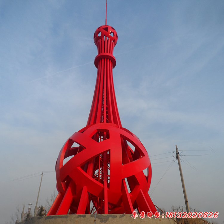 不銹鋼避雷針雕塑，大型廣場(chǎng)雕塑 (3)