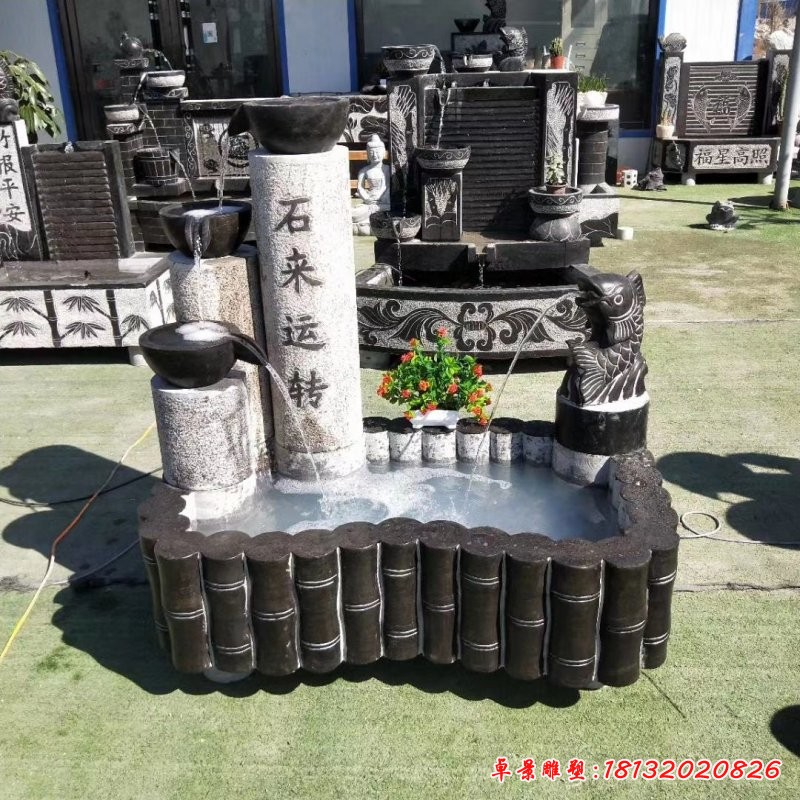 石来运转青石流水石槽