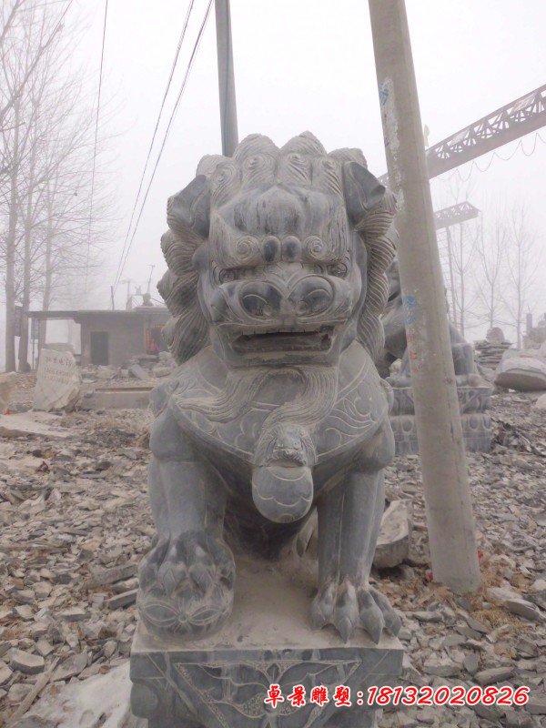 門(mén)口仿古石獅子